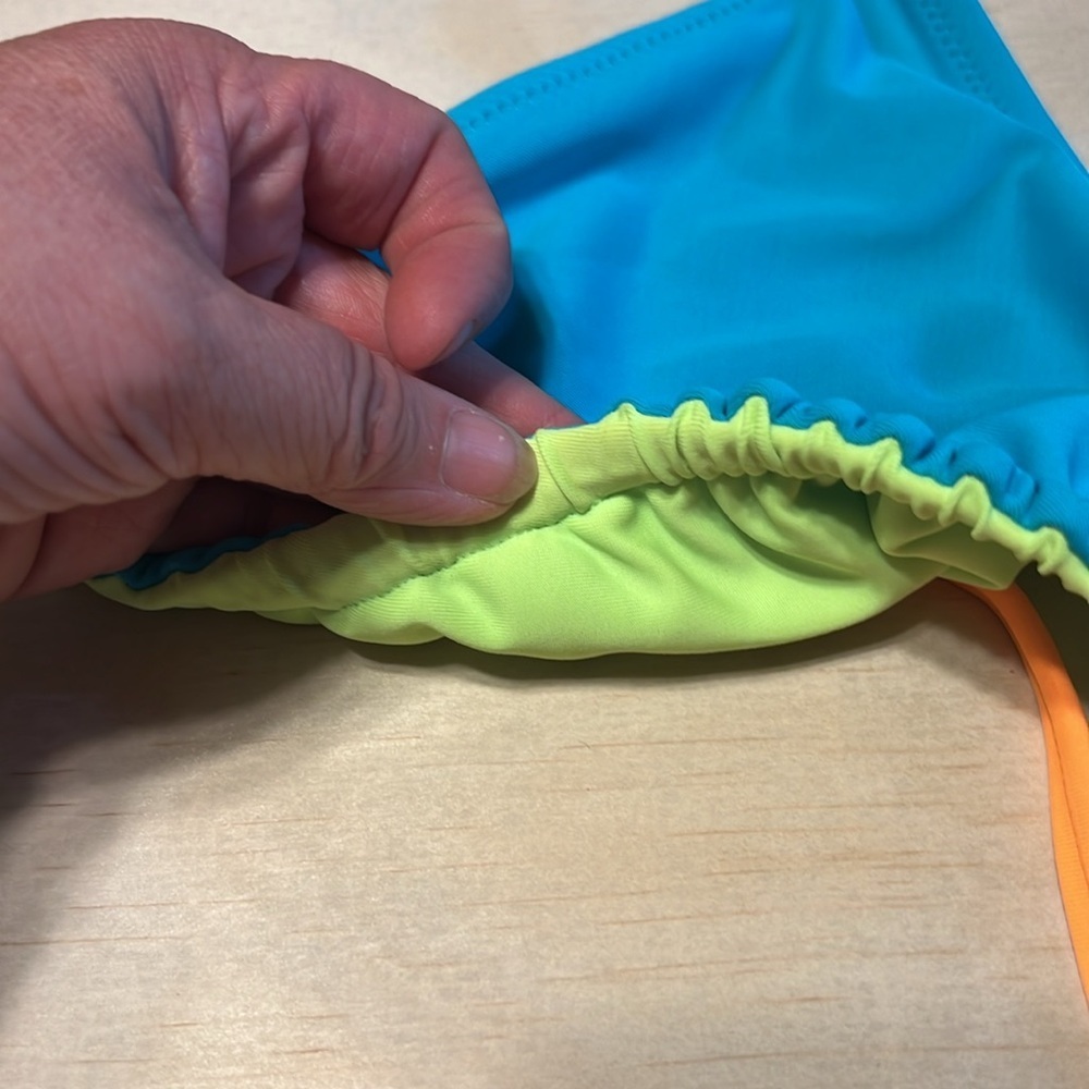 Blue and Orange Bikini Top - Picture 2 of 4